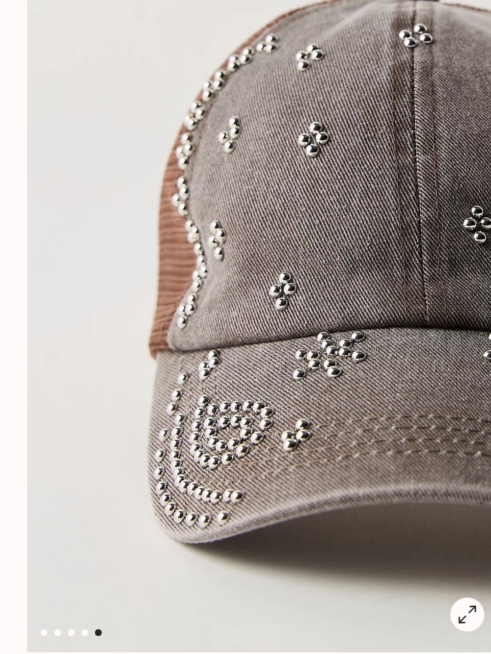 Free People So Billie Studdded Washed Baseball Cap